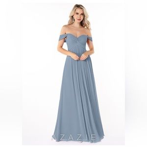 Brand new bridesmaid dress from Azazie in dusty blue. Bought for $119